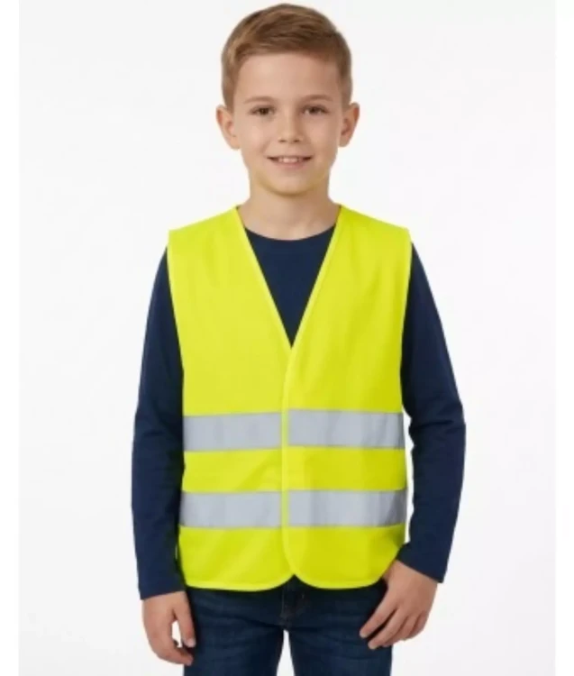 Kamizelka dziecięca ostrzegawcza Z WŁASNYM NADRUKIEM LUB LOGO NEOPLUS HV KINDER  (1).webp