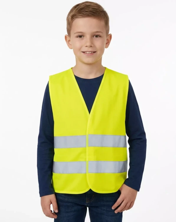 Kamizelka dziecięca ostrzegawcza Z WŁASNYM NADRUKIEM LUB LOGO NEOPLUS HV KIND (3).webp