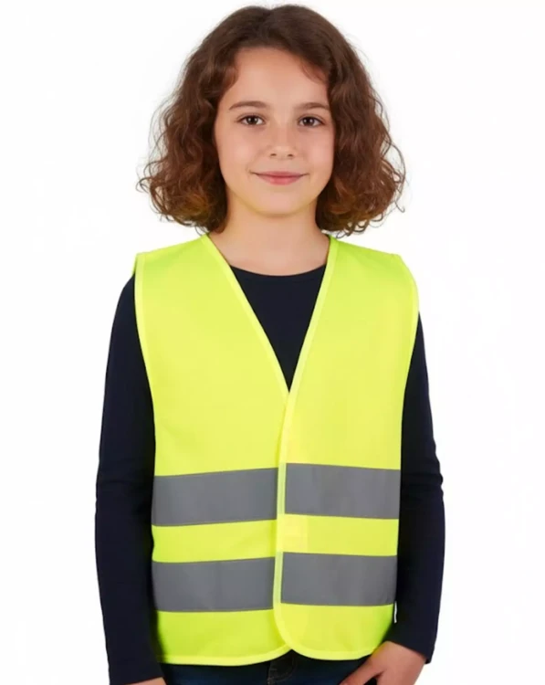 Kamizelka dziecięca ostrzegawcza Z WŁASNYM NADRUKIEM LUB LOGO NEOPLUS HV KIND (4).webp