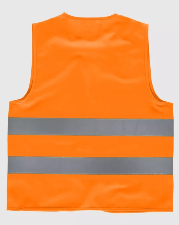 Kamizelka ostrzegawcza Z WŁASNYM NADRUKIEM LUB LOGO SELEDYN z dwoma pasami fluorescencyjnymi (6).webp