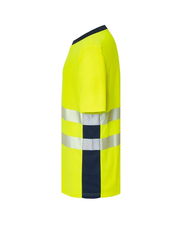 KOSZULKA TECHNICZNA Z WŁASNYM NADRUKIEM LUB LOGO z dwoma pasami fluorescencyjnymi (9).webp