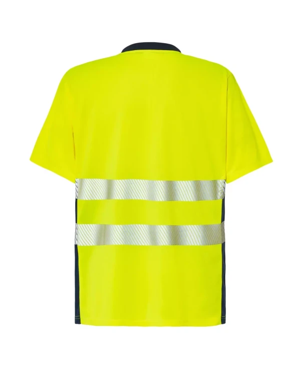 KOSZULKA TECHNICZNA Z WŁASNYM NADRUKIEM LUB LOGO z dwoma pasami fluorescencyjnymi (11).webp
