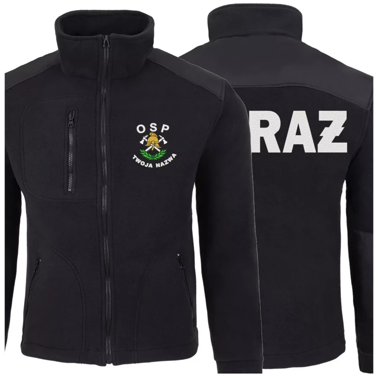 Polar męski czarny z logo na sercu i plecach męska z haftem logo OSP 360g (8).webp
