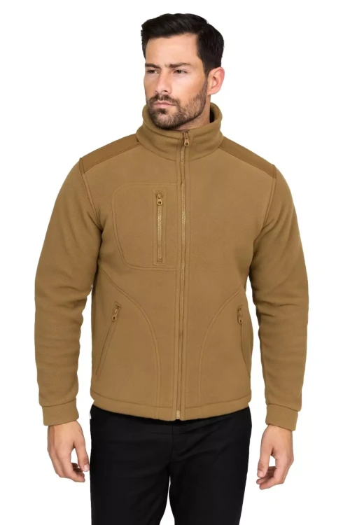 Polar męski PIASKOWY z logo na sercu i plecach męska z haftem logo OSP 360g  (14).webp