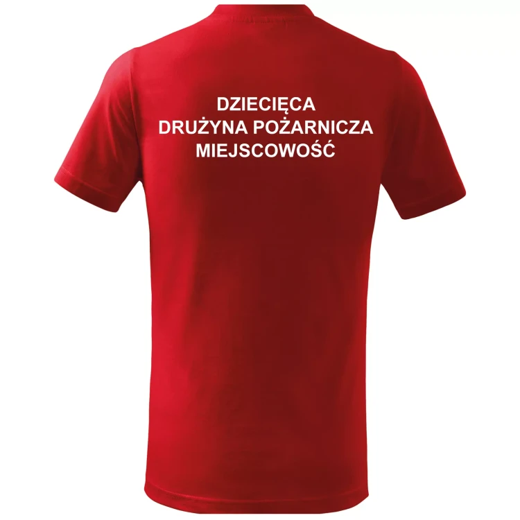 Koszulka dziecięca z krótkim rękawem z logo DDP na sercu i NAPISEM na plecach (1).webp