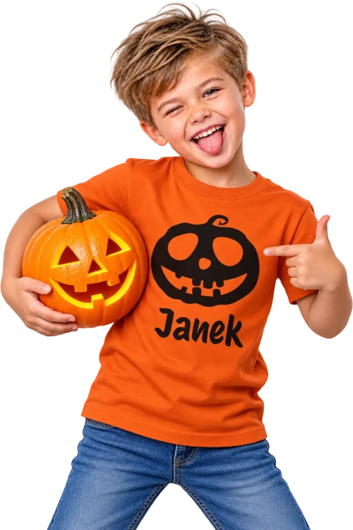 Wesoły Janek z dynią halloweenową.webp
