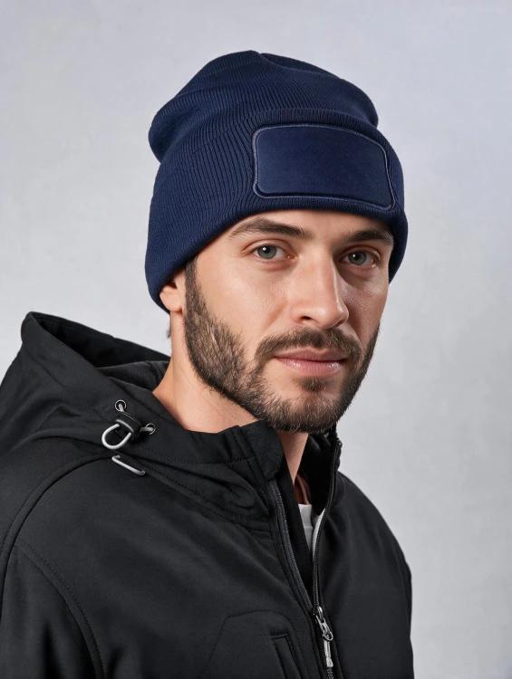 czapka zimowa model CZAZM661 z haftem