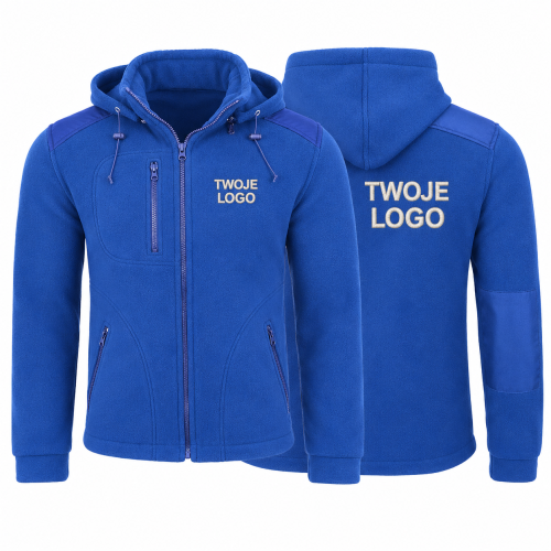 Polar Royal Blue/Royal Blue z haftem – przód i tył, wizualizacja logo