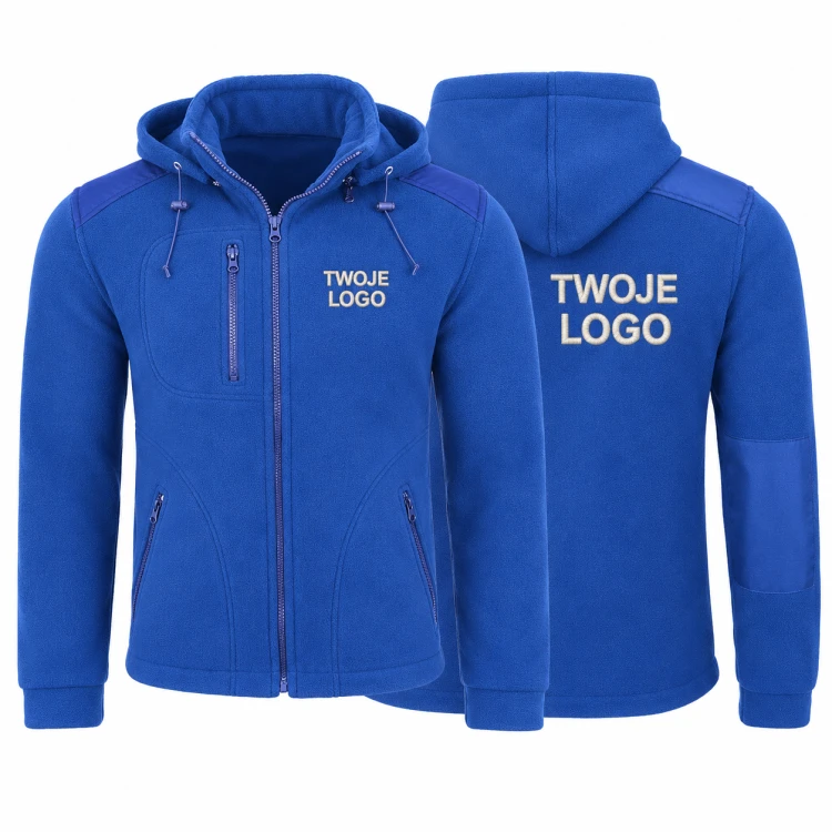 Polar Royal Blue/Royal Blue z haftem – przód i tył, wizualizacja logo