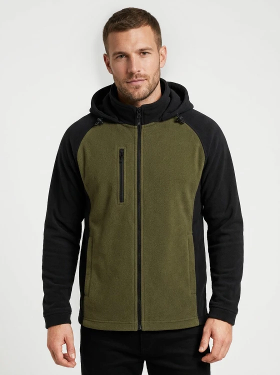 Polar NEOPLUS FLDUO Khaki/Black – przód na modelu