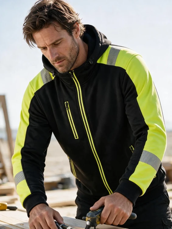 Bluza HV PULSE SWHV500 Black / Gold Fluor – ujęcie na modelu