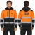 Bluza SWHV450 Orange Fluor / Black na modelu z nadrukiem logo na sercu i plecach