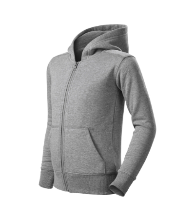 Malfini Trendy Zipper 412 – 12 ciemnoszary melanż – przód i bok
