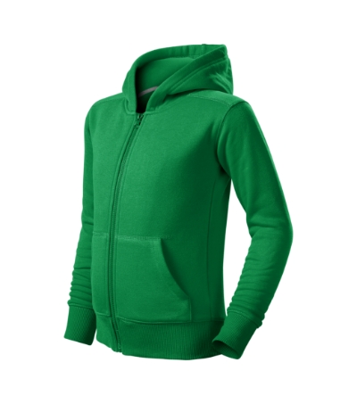 Malfini Trendy Zipper 412 – 16 zieleń trawy – przód i bok