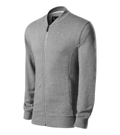 Malfini Premium Bomber 453 – 12 ciemnoszary melanż – przód i bok