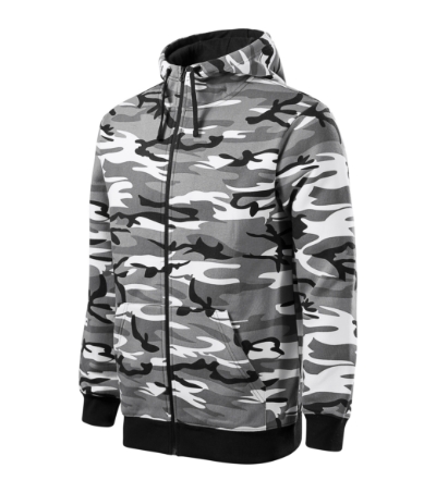 Malfini Camo Zipper C19 – 32 camouflage gray – przód i bok