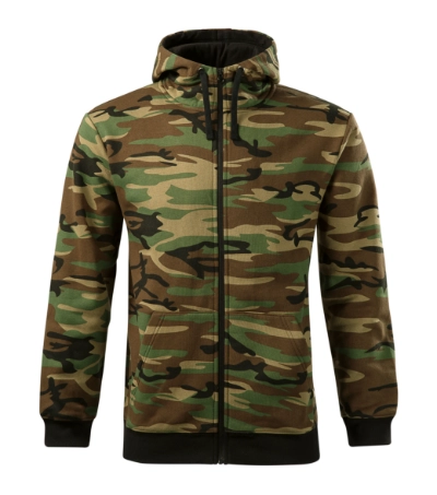 Malfini Camo Zipper C19 – 33 camouflage brown – przód