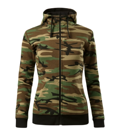 Malfini Camo Zipper C20 – 33 camouflage brown – przód