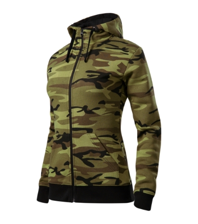 Malfini Camo Zipper C20 – 34 camouflage green – przód i bok