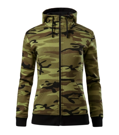 Malfini Camo Zipper C20 – 34 camouflage green – przód