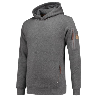 Tricorp Premium Hooded Sweater T42 – TD stone melange – przód i bok