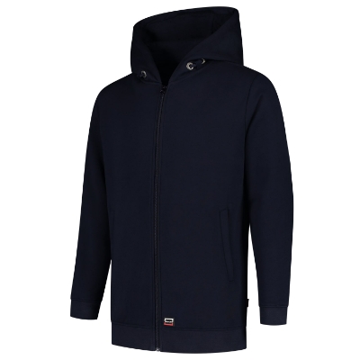 Tricorp Hooded Sweat Jacket Washable 60°C T44 – T8 ink – przód i bok