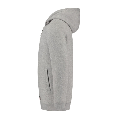 Tricorp Hooded Sweat Jacket Washable 60°C T44 – TG grey melange – bok