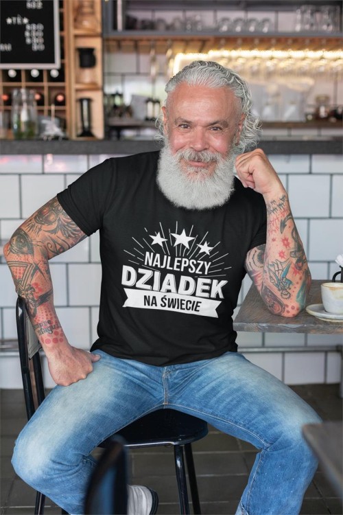 Koszulka na prezent dla DZiadka na Dzień dziadka z napisem Najlepszy Dziadek na Świecie  5.jpg