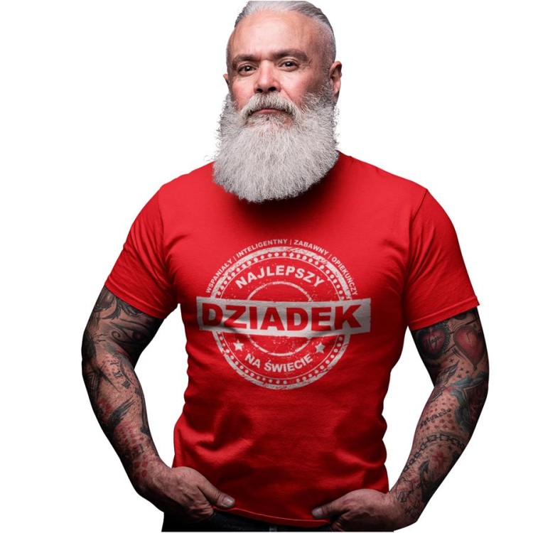 KOSZULKA DLA DZIADKA NA PREZENT Z NAPISEM NAJLEPSZY DZIADEK NA ŚWIECIE CERTYFIKAT red 2 (Copy).jpg