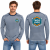 Malfini Sailor LS 807 granatowy 02 – model z nadrukiem logo na sercu i plecach, przód i tył