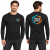 Tricorp Thermal Shirt T02 czarny t1 – model z nadrukiem logo na sercu i plecach, przód i tył