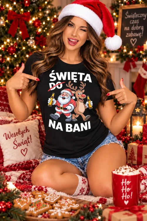 Świąteczna sesja z zabawnym T-shirtem.webp
