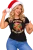 Świąteczna modelka z piernikowym T-shirtem.webp