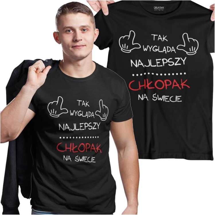 Koszulka dla chłopaka męża na walentynki z napisem Tak wygląda najlepszy chłopak na świecie.jpg