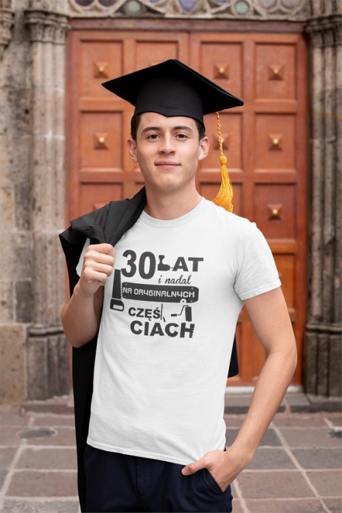 koszulka biała na urodziny z nadrukiem 30 lat orginalne czesci88.jpg