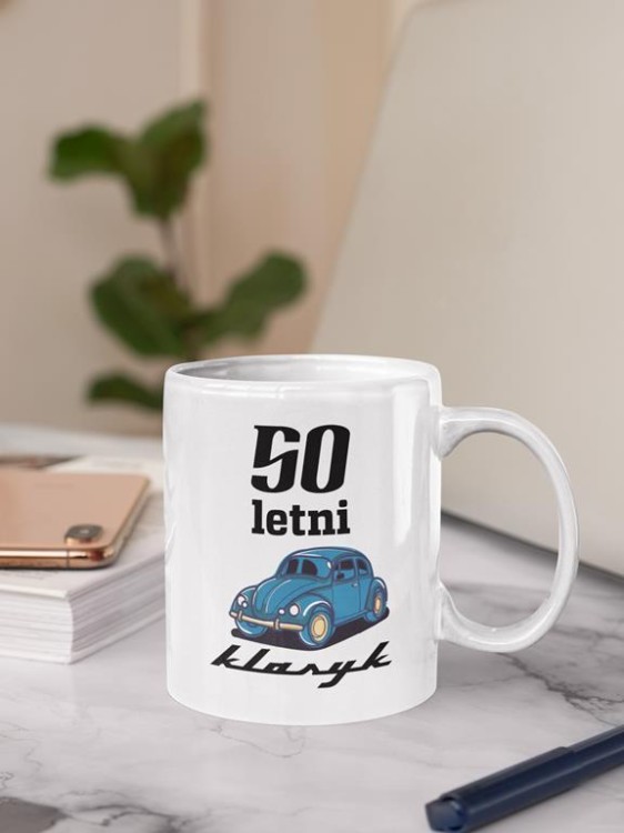 Kubek na 50 urodziny z napisem 50 letni klasyk