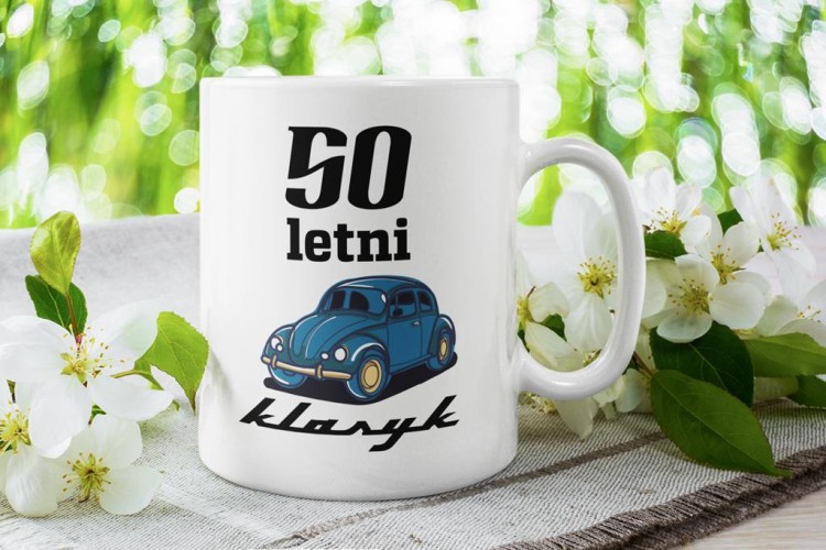 Kubek na 50 urodziny z napisem 50 letni klasyk