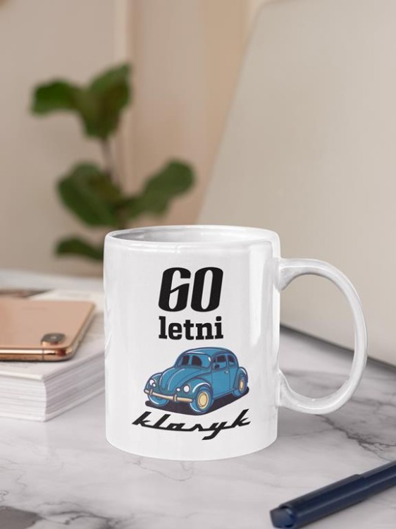 Kubek na 60 urodziny z napisem 60 letni klasyk