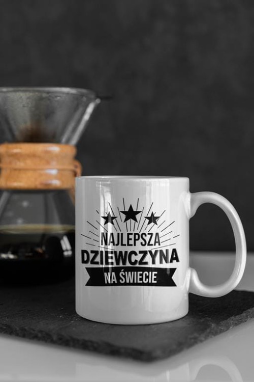 Kubek na urodziny z napisem Najlepsza dziewczyna na świecie