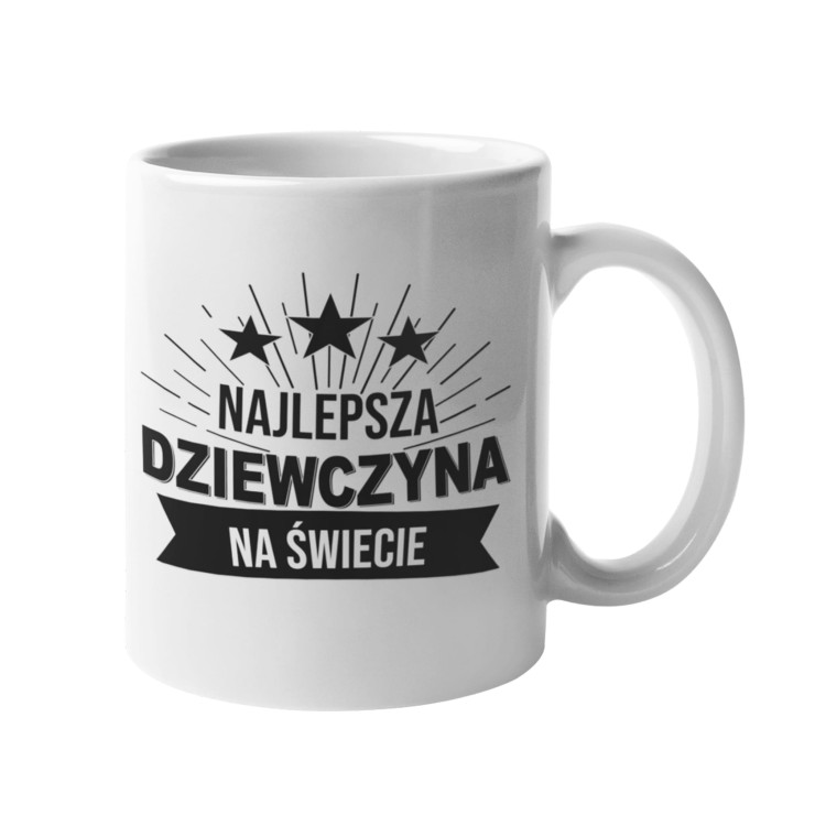 Kubek na urodziny z napisem Najlepsza dziewczyna na świecie
