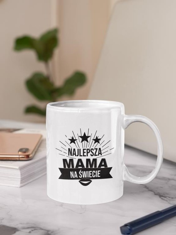 Kubek na urodziny z napisem Najlepsza mama na świecie