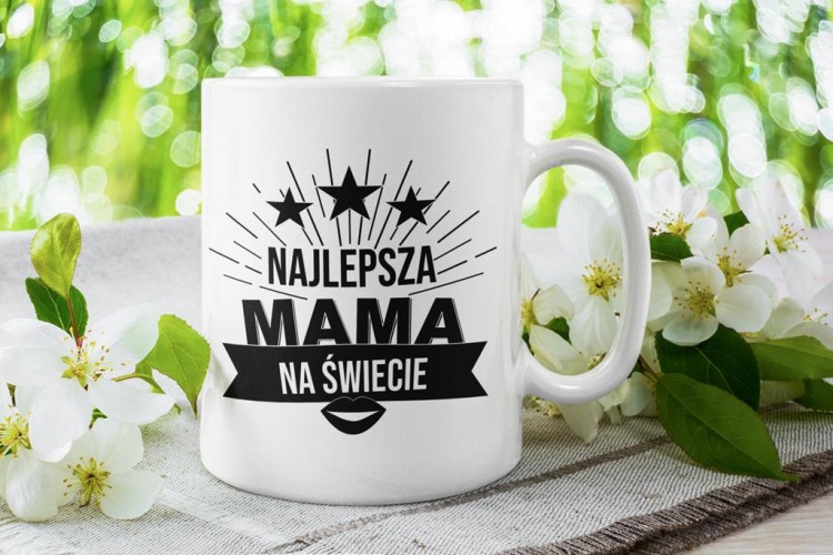 Kubek na urodziny z napisem Najlepsza mama na świecie