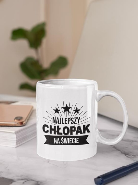 Kubek na urodziny z napisem Najlepszy chłopak na świecie