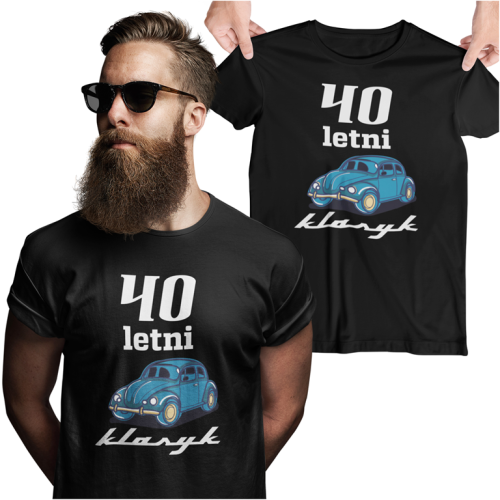 Koszulka na urodziny na 40 czterdzieste urodziny z napisem 40 letni klasyk