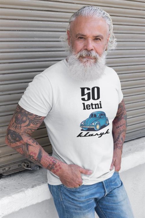 Koszulka na urodziny na 50 pięćdziesiąte urodziny z napisem 50 letni klasyk