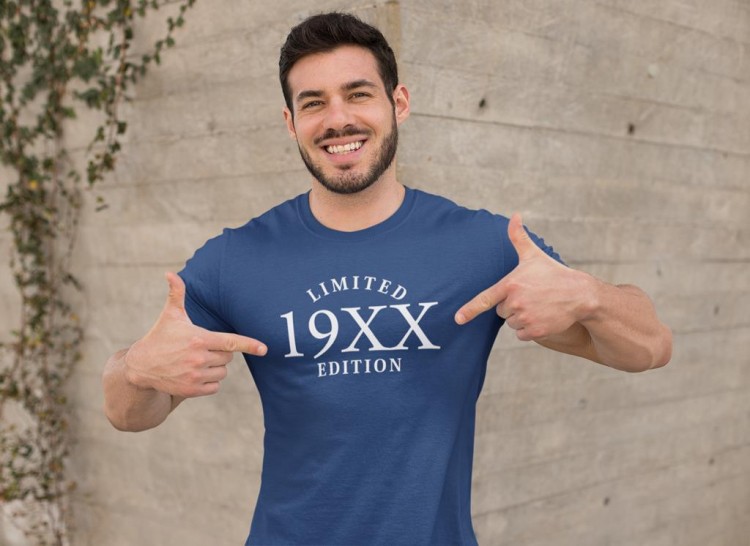 Koszulka na urodziny z dowolną datą z napisem *data* Limited Edition