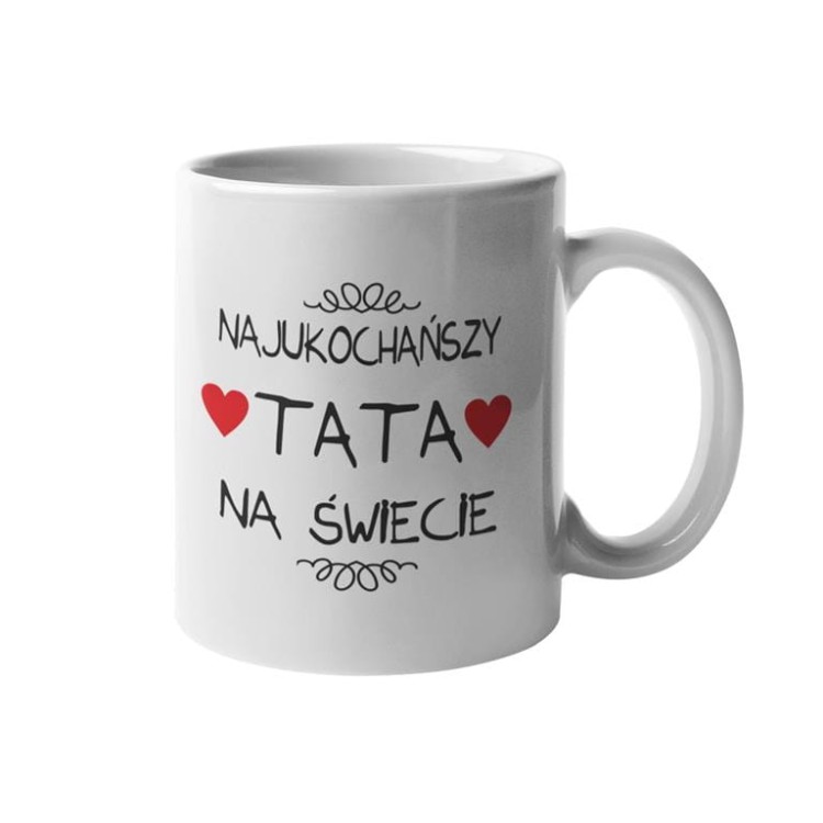 Koszulka dla taty wraz z kubkiem z nadrukiem Najukochańszy tata na świecie