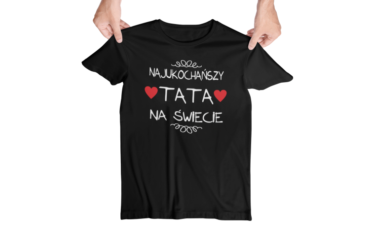 Koszulka dla taty wraz z kubkiem z nadrukiem Najukochańszy tata na świecie