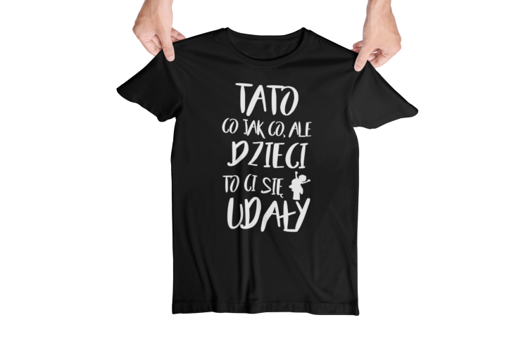 Koszulka dla taty wraz z kubkiem z nadrukiem Tato co jak co, ale dzieci to Ci się udały