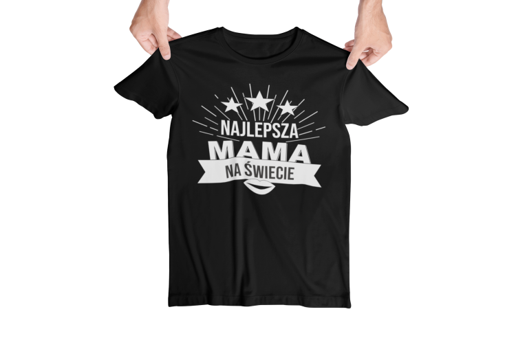Koszulka dla mamy wraz z kubkiem z nadrukiem najlepsza mama na świecie